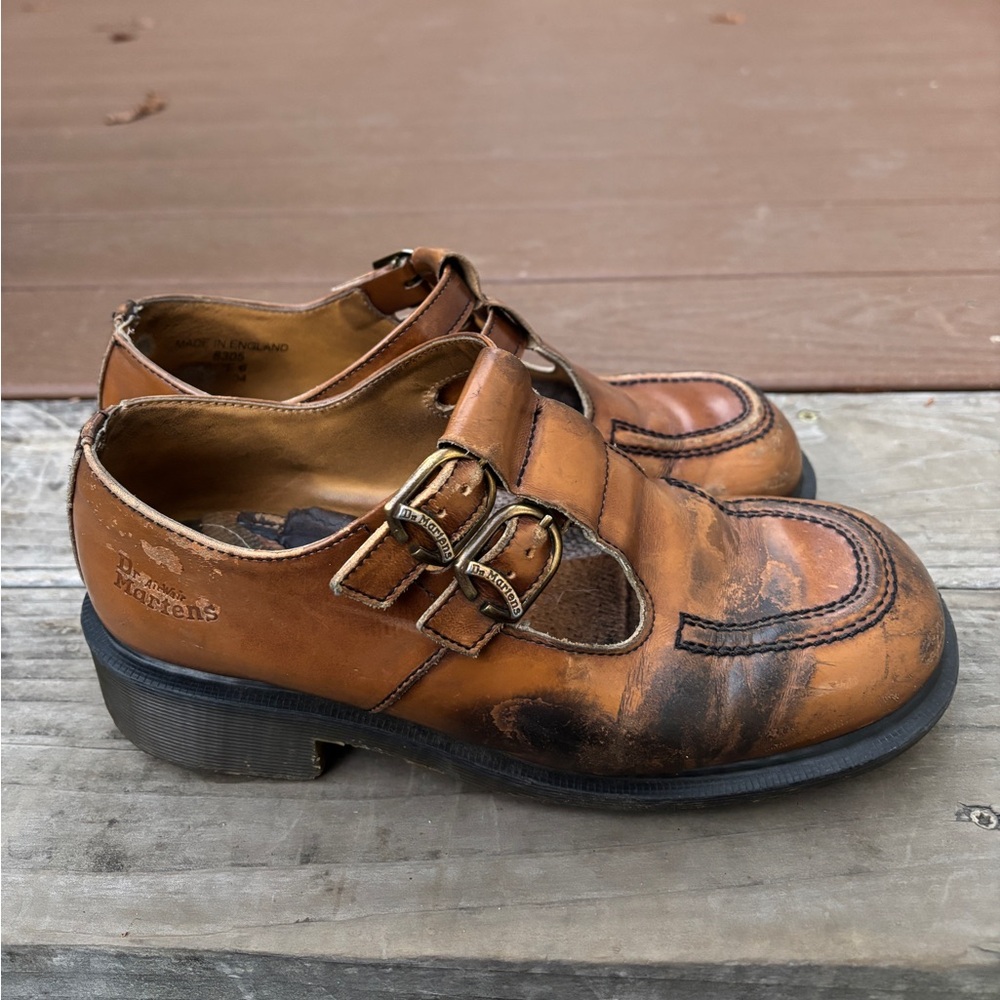 Vintage Dr. Martens ~ 90s Caramel Mary Janes - Picture 4 of 9
